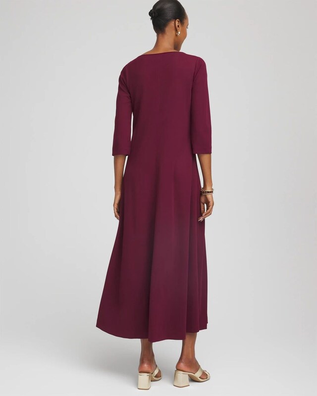 Seamed Crepe Maxi Dress - image 3